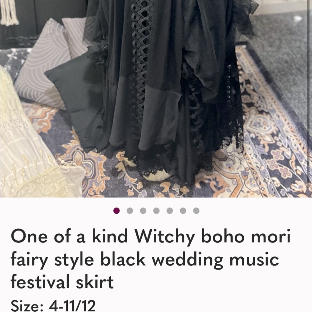 Boho Black Festival Skirt